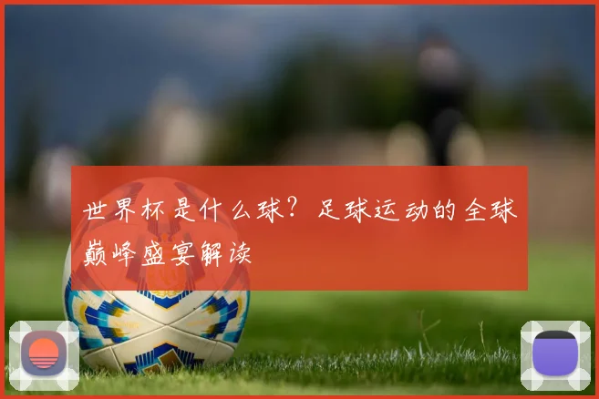 世界杯是什么球?足球运动的全球巅峰盛宴解读